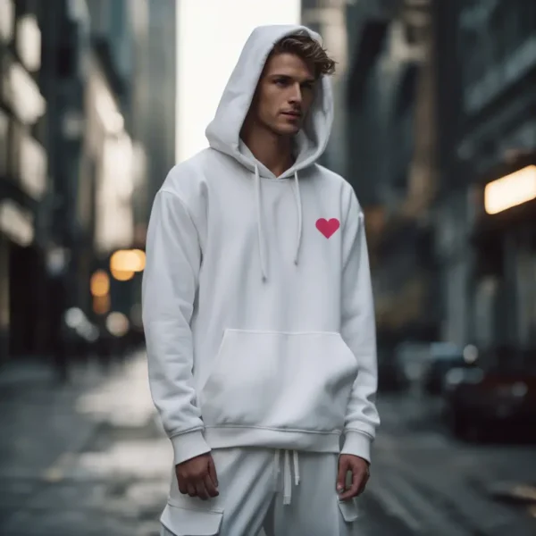 Love Teddy White Oversized Hoodie (Heavyweight) - Image 5