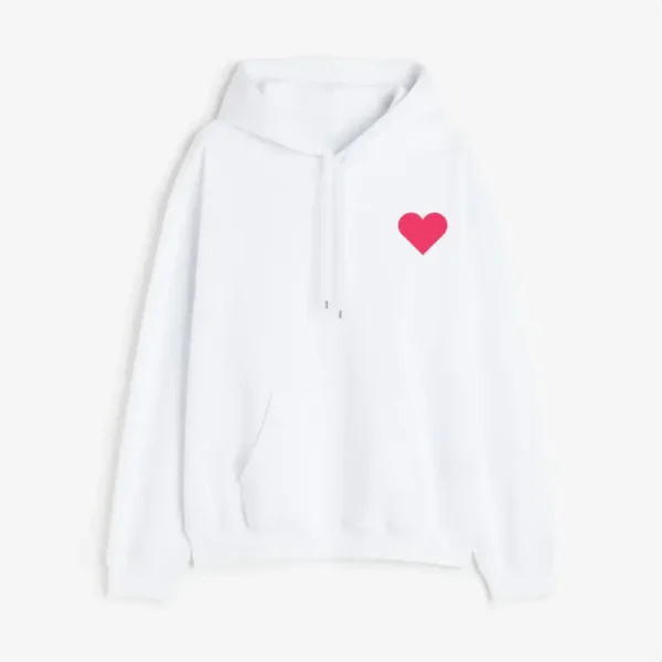 Love Teddy White Oversized Hoodie (Heavyweight) - Image 4